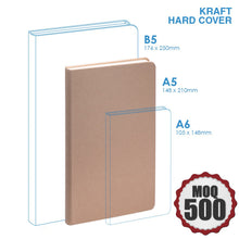  Medium Kraft notebook Hard Cover Eco Friendly