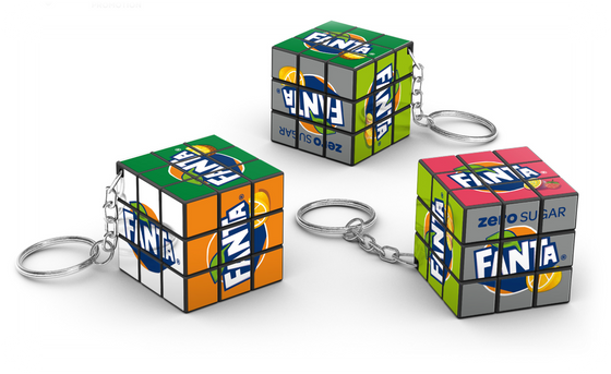 Fanta Rubiks 3x3 Keychain Rubik's cube Supplier Custom Rubik's cube Supplier Philippines Corporate Gifts Corporate Giveaways Rubik's Merchandise